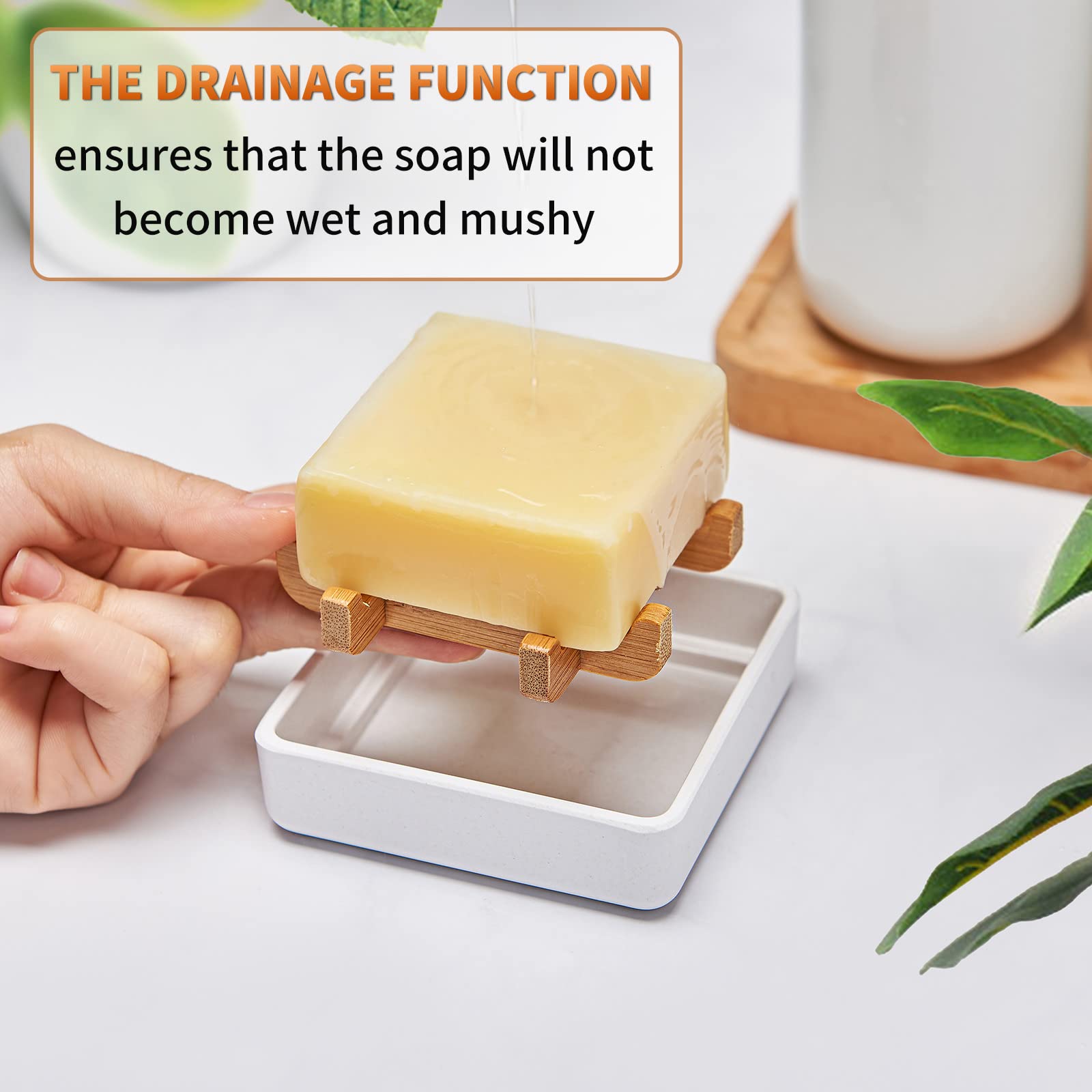 Bamboo Soap Dishes For Bar Soap Holders For Shower For Bathroom Sink Bulk Small Wooden Soap Tray Jabonera Pretty Neat Ventilated