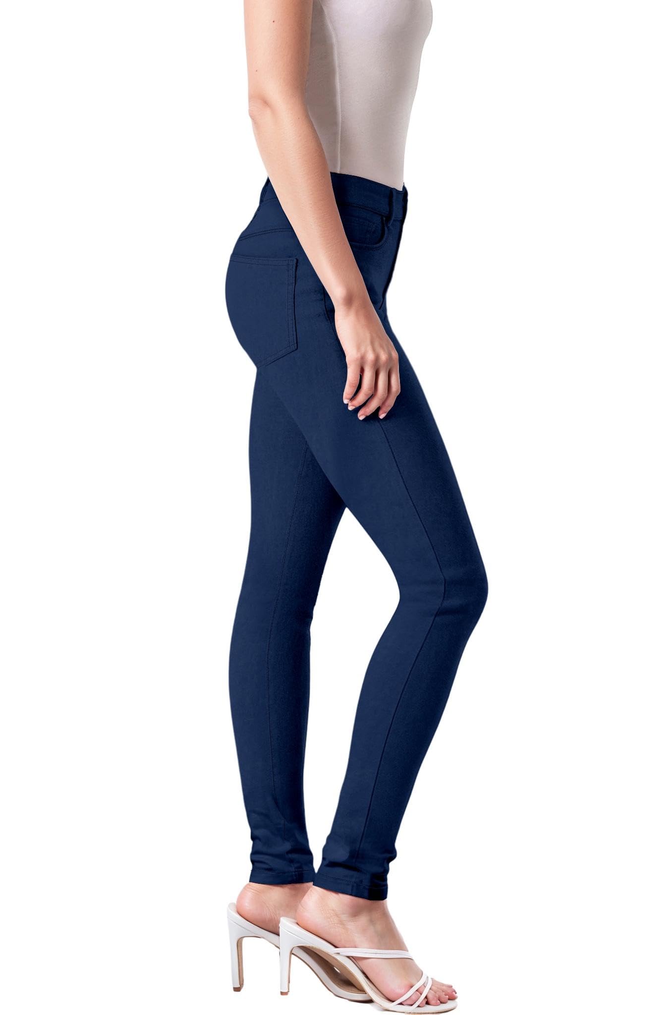 Womens Skinny Fit Stretch Twill Pant P26130Sk Indigo 3