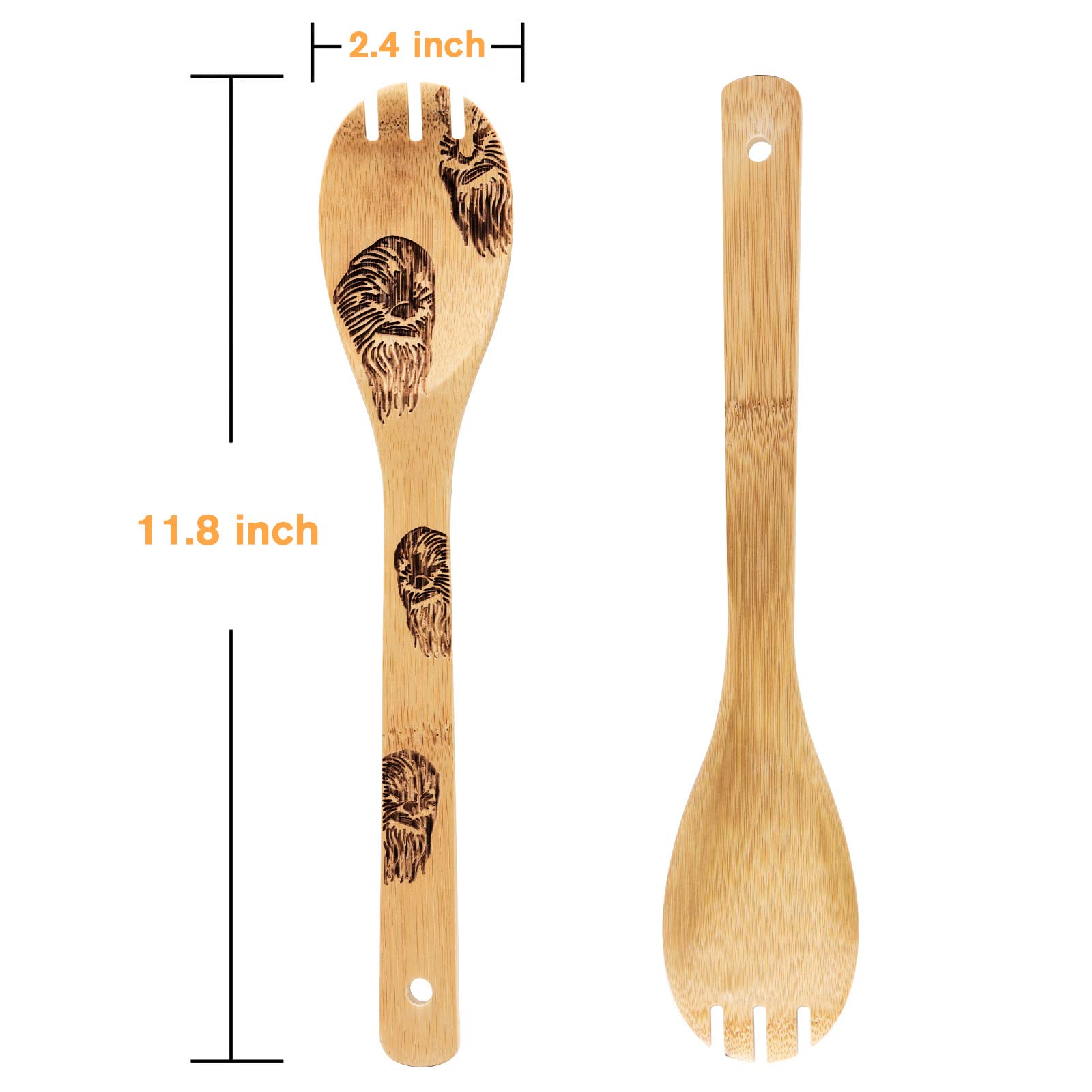 Star War Wooden Spoons Kitchen Cooking Utensils, Wooden Bamboo Utensil Set For Cooking, Heat Resistant For Non-Stick Cookware -