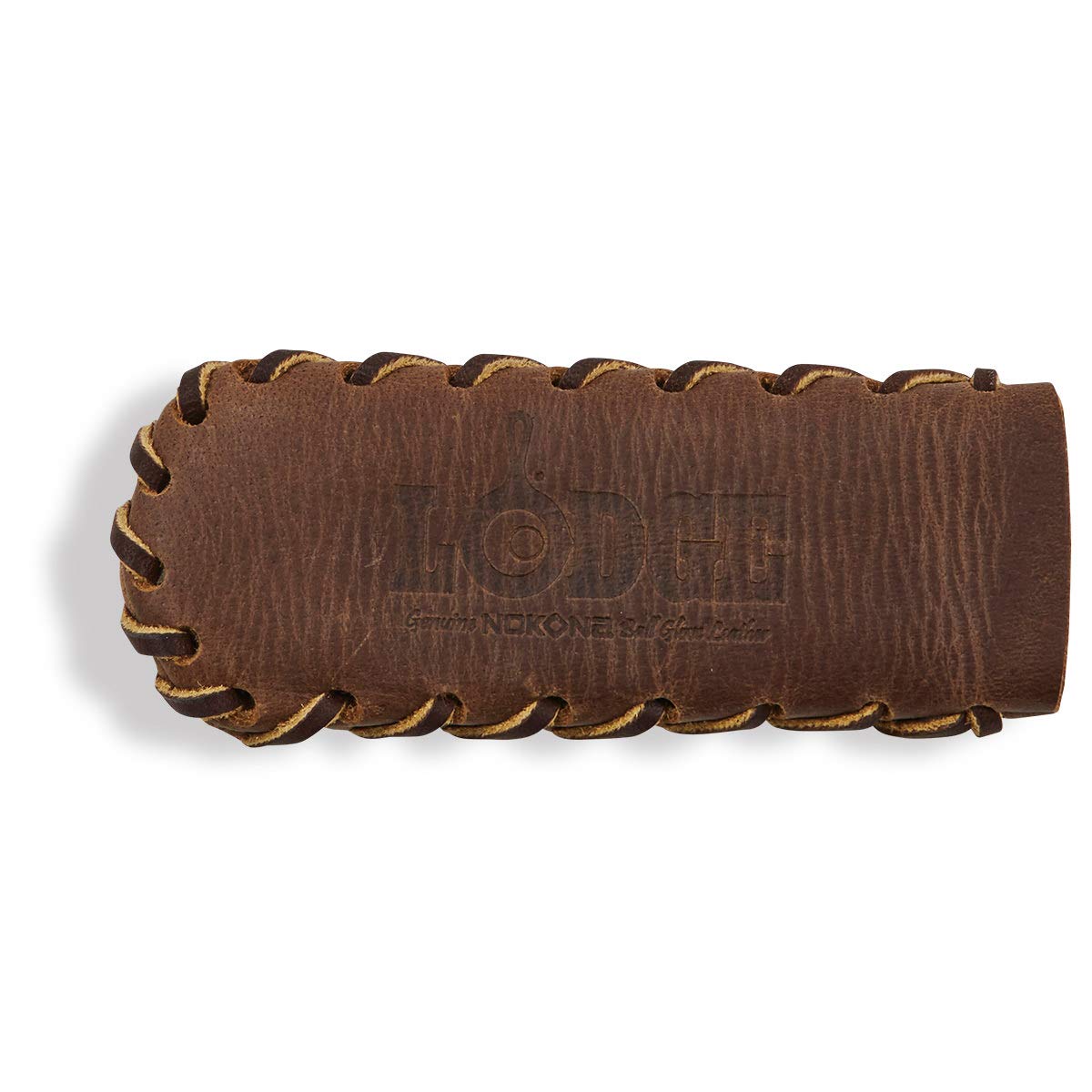 Lodge Nokona Leather Hot Handle Holder, Spiral Stitched, Coffee