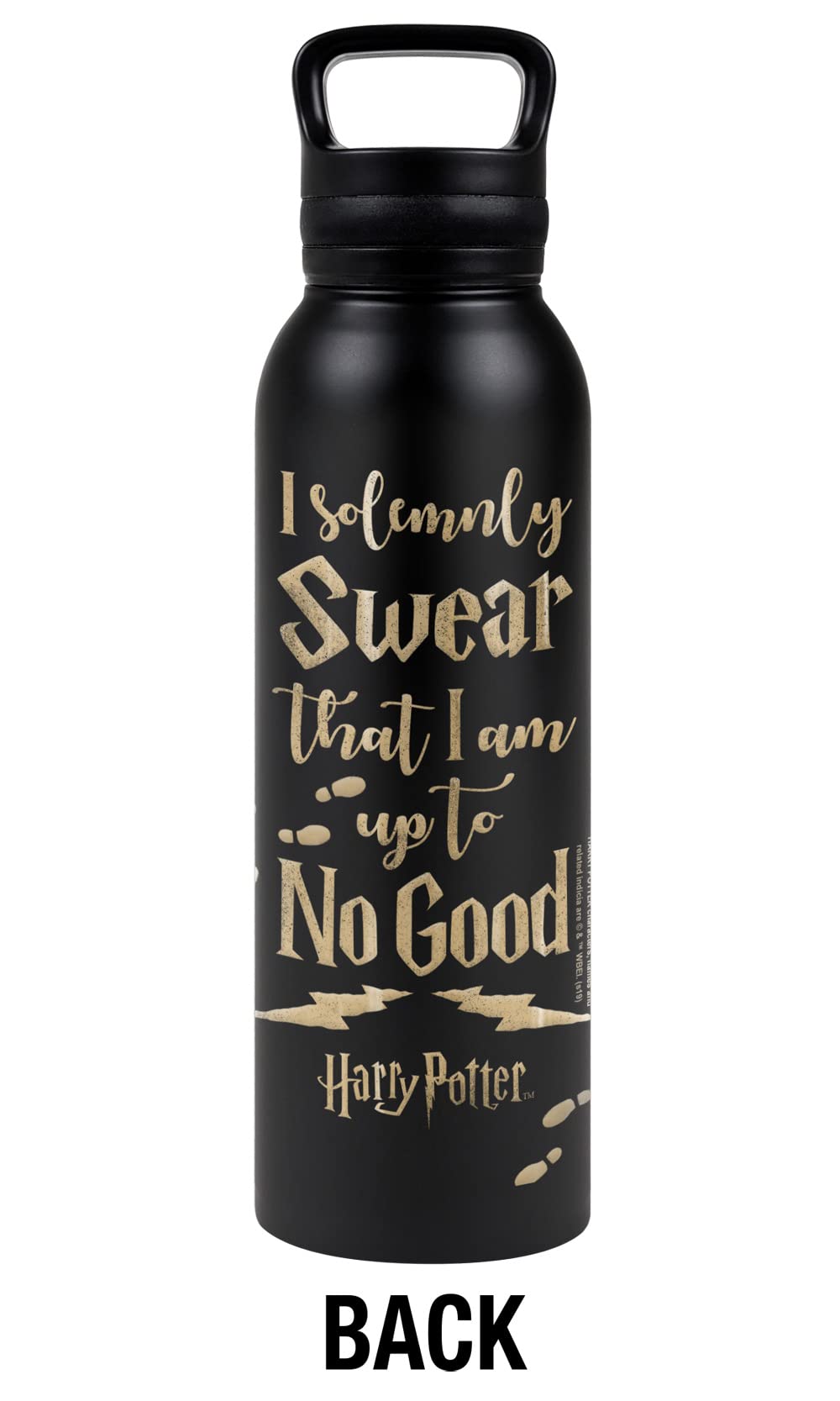 Harry Potter Official No Good 24 Oz Insulated Canteen Water Bottle, Leak Resistant, Vacuum Insulated Stainless Steel With Loop C