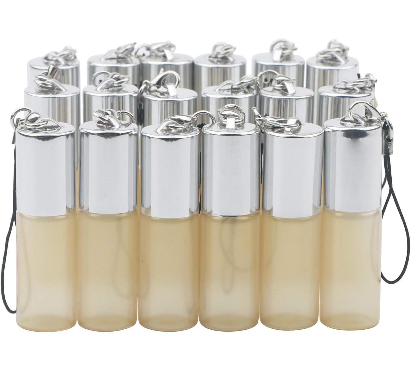 Kesell 18Pack 5ml Glass Roller Bottles with Silver Caps