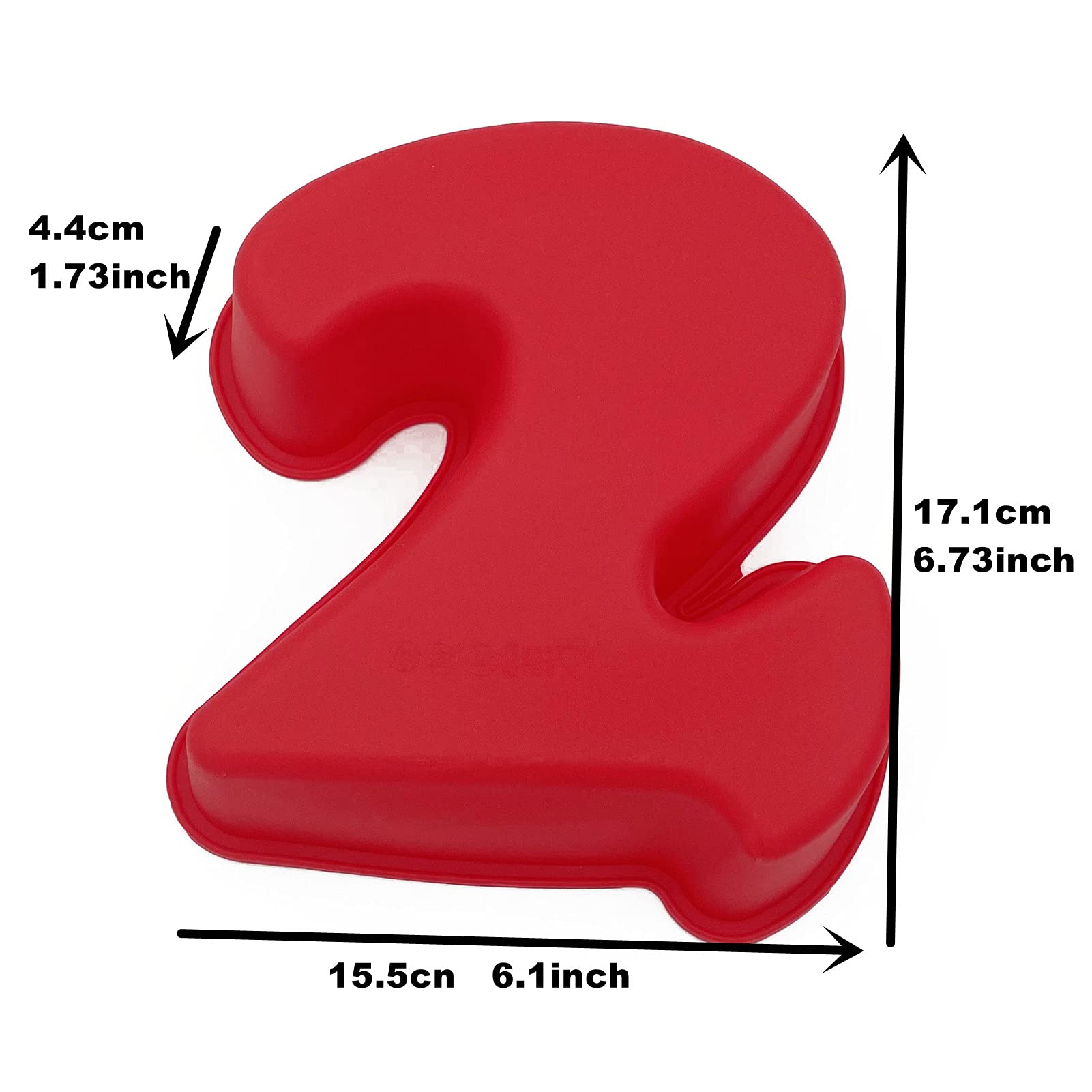 9 Pieces Middle Size Silicon Number Cake Moulds Silicone Cake Mold (6 Inch)