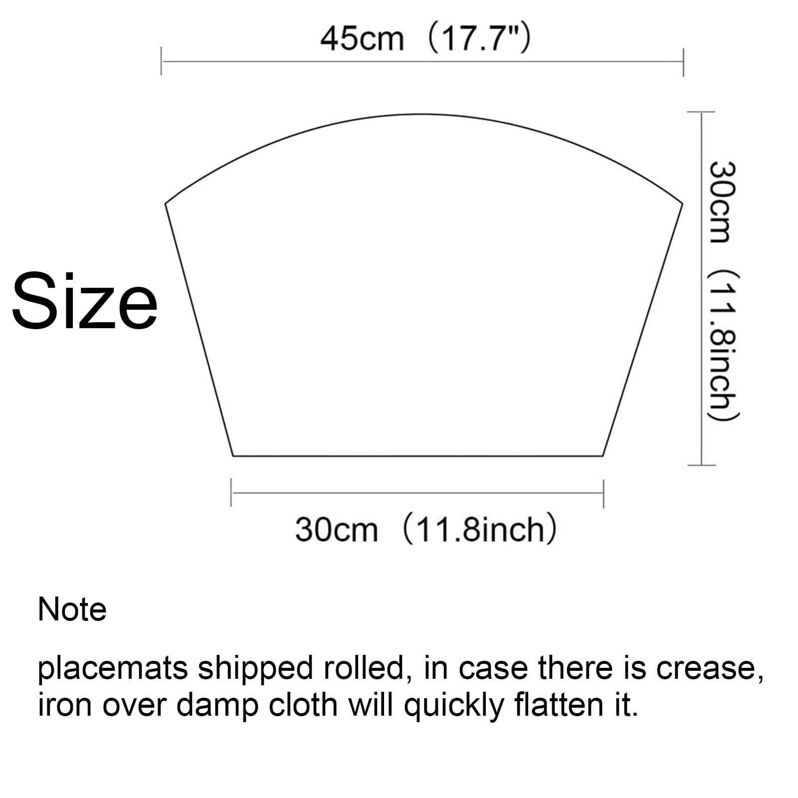 Shacos Round Table Placemats Set Of 4 Wedge Placemats Heat Resistant Woven Vinyl Table Mats Wipe Clean (4, Silver Gray)