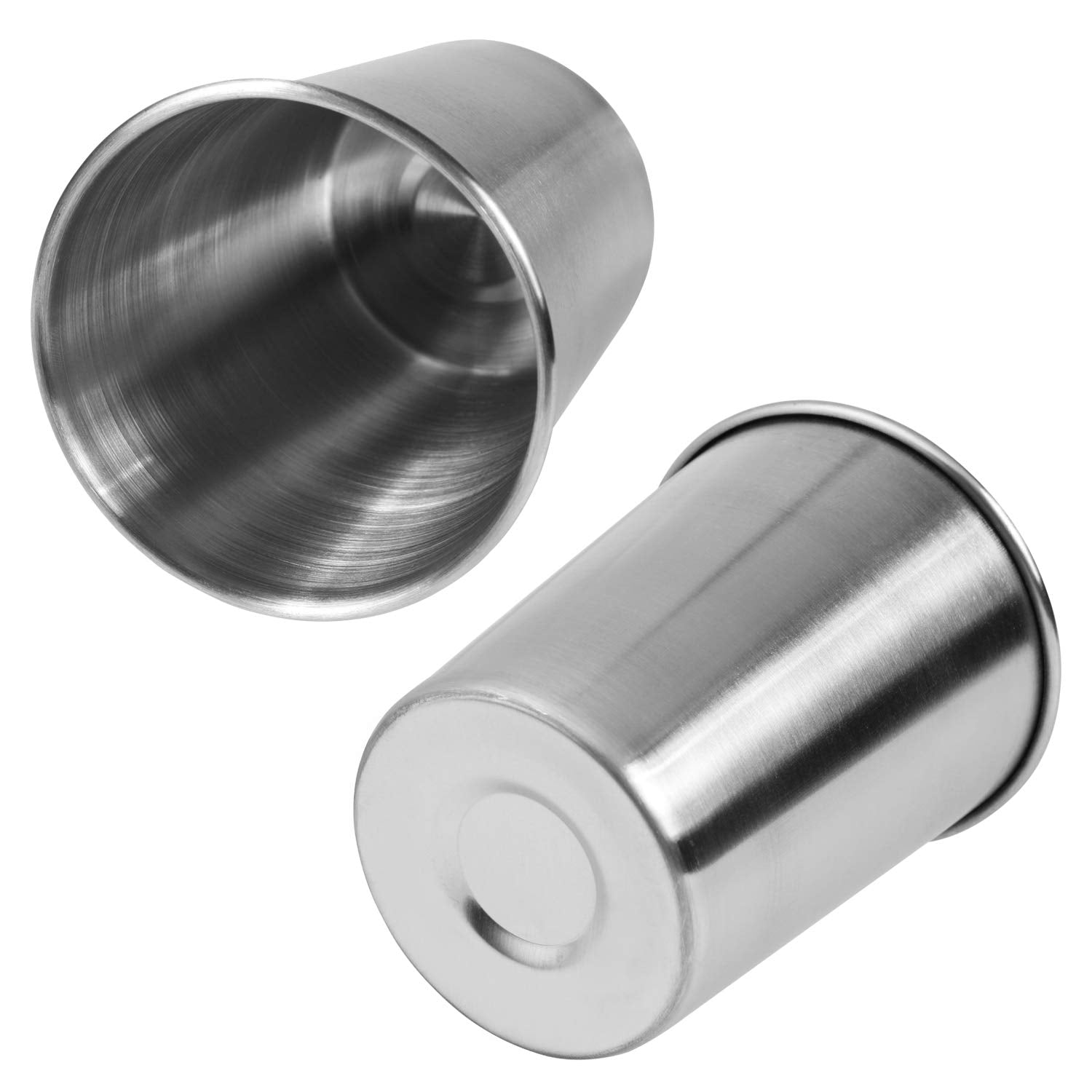 Teqooza 3 Pack 8 Ounce 230ml Stainless Steel Cups Shatterproof Pint Drinking Cups Metal Drinking Glasses for Kids and Adults  Pack of 3