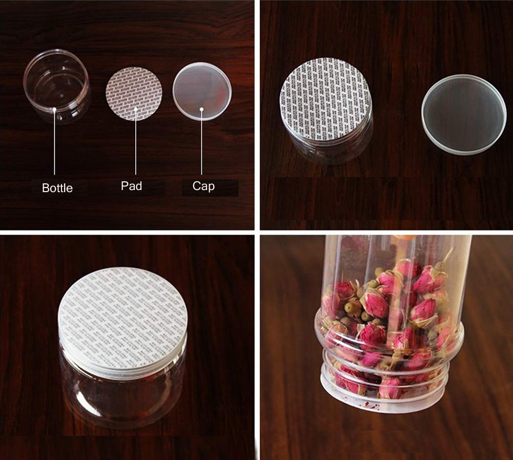 Happyupcity 100Pcs Seal Pressure Foam Self Adhesive Gasket Leak Proof Lid Lining Cap Sealing Silm Waterproof Membrane For Cosmet