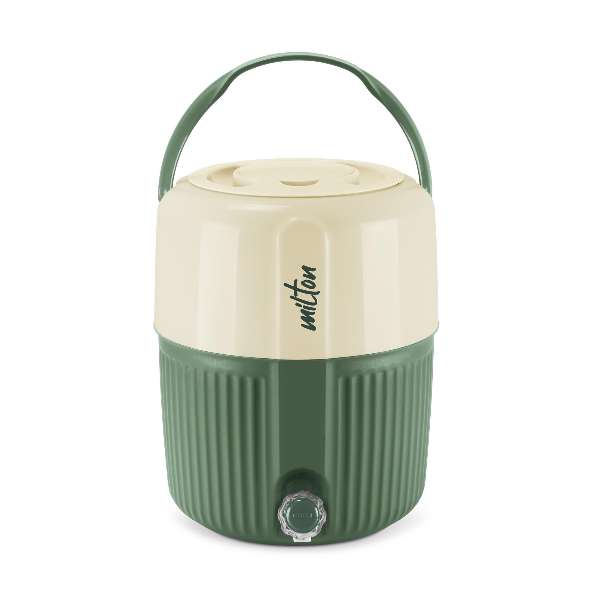 Milton Kool Pristine 12 Insulated Plastic Water Jug, 11 litres, Green | Food Grade | Easy to Carry | BPA Free