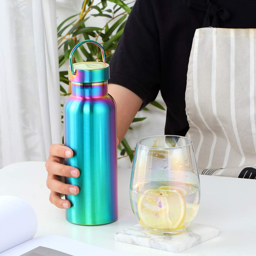 Color Me! 17 Oz 304 Stainless Steel Water Bottles, Double Wall Vacuum Insulated Water Bottle, Metal Sport Water Bottles For Outd