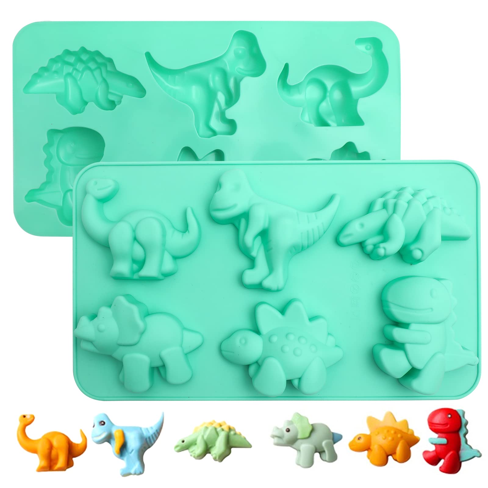 Spmarkt Jello Molds, Baby Dinosaur Chocolate Jello Molds, Silicone Kawaii Animal Dino Mold For Kid, Food Grade Jello Jiggler Sil
