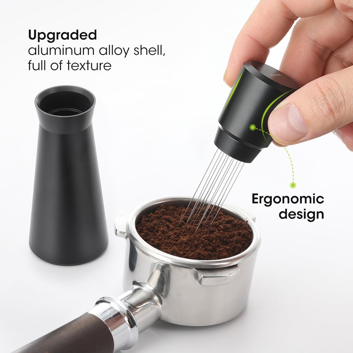 Aieve Wdt Tool Espresso,Espresso Distribution Tool With 10+10 Pcs 0.4Mm Stainless Steel Needles Espresso Stirrer And Heavy Duty