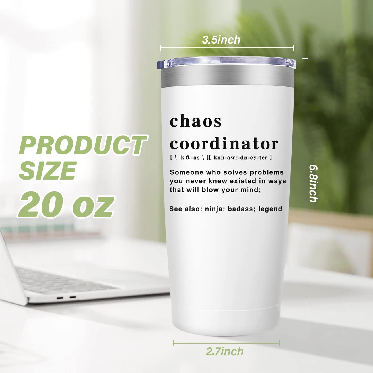 Chaos Coordinator Tumbler Cup,Christmas Unique Gift Idea For Boss Lady,Teacher,Nurse,Gifts For Mom,Coworker Gifts,Birthday Gifts