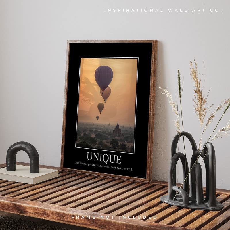 Inspirational Wall Art Co. Unique Demotivational Poster, Funny Office Wall Decor Art Print, 11x14 Inches, Unframed, Paper
