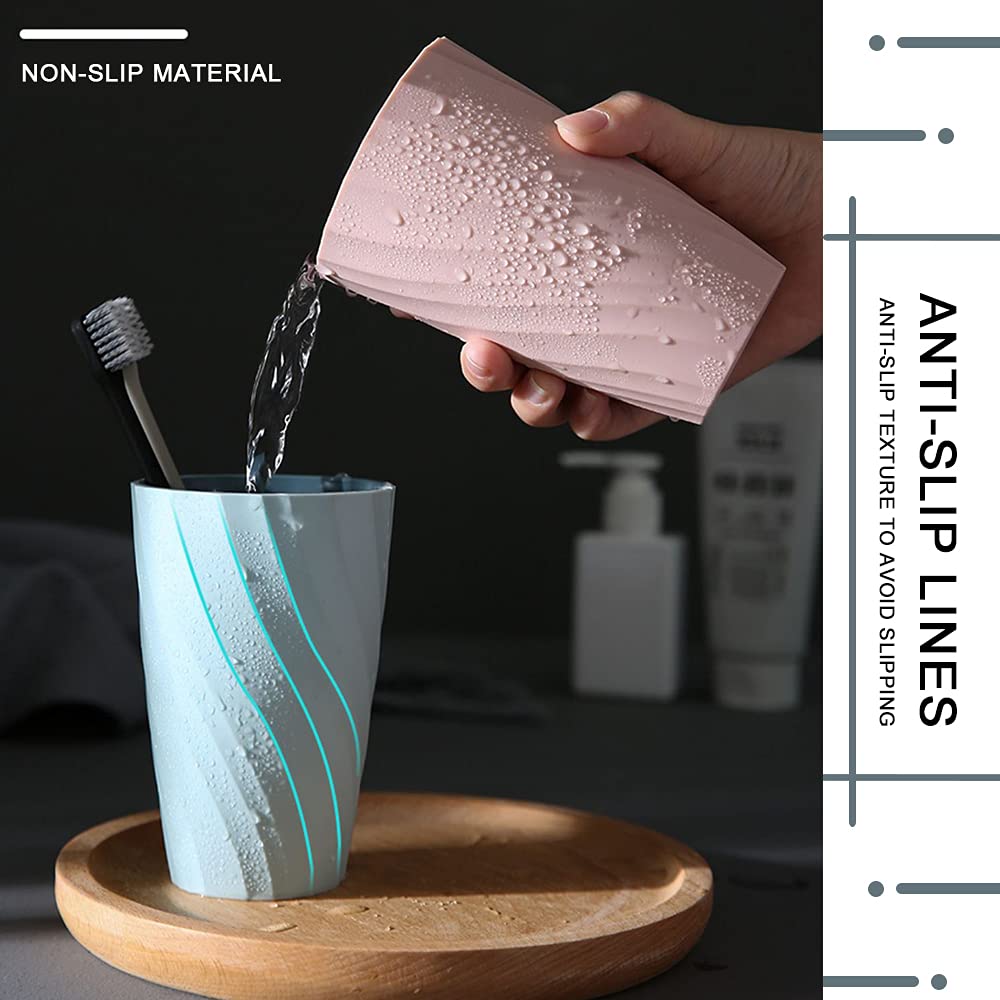2Pack Unbreakable Toothbrush Cup Bathroom Tumbler, Soft And Durable, Bathroom Cup Toothbrush Tumbler Toothbrush Holder (Dark Blu