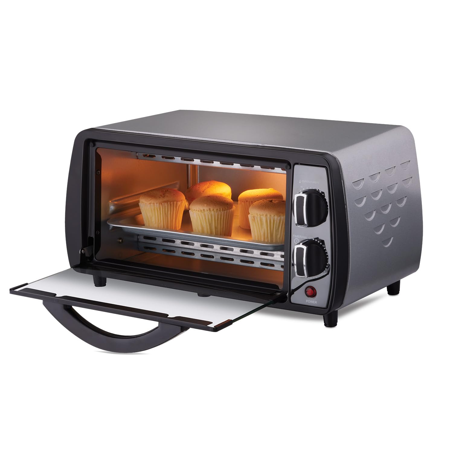 Bajaj 1000T Oven Toaster Grill (10 Liter Otg) | Temperature Control | Stainless Steel Body With Transparent Glass Door | Black |