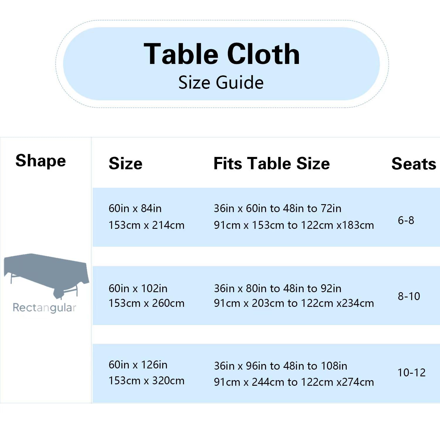 Findyou 6 Pack White Table Cloth Rectangle Table 60 X 102 Inch Tablecloths For 6 Foot Rectangle Tables. Stain And Winkle Resista