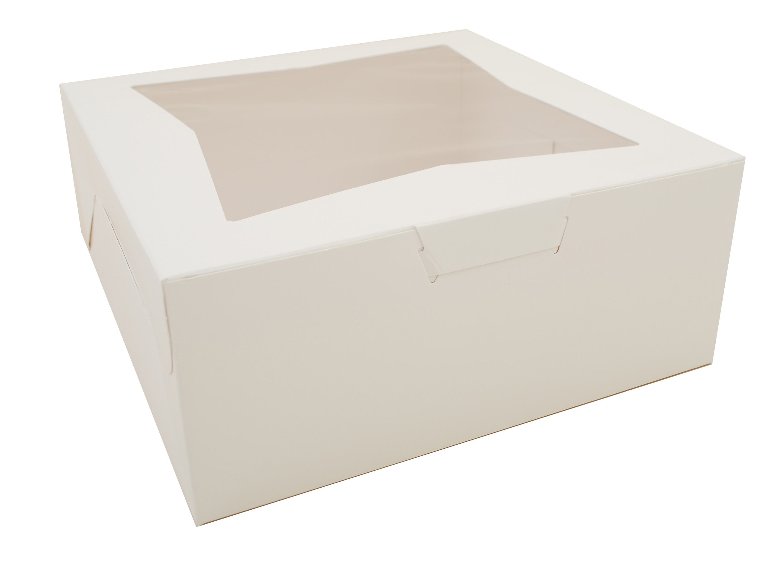 Southern Champion Tray 23073 Paperboard White Lock Corner Window Bakery Box, 12 Length x 12 Width x 5 Height (Case of 100)