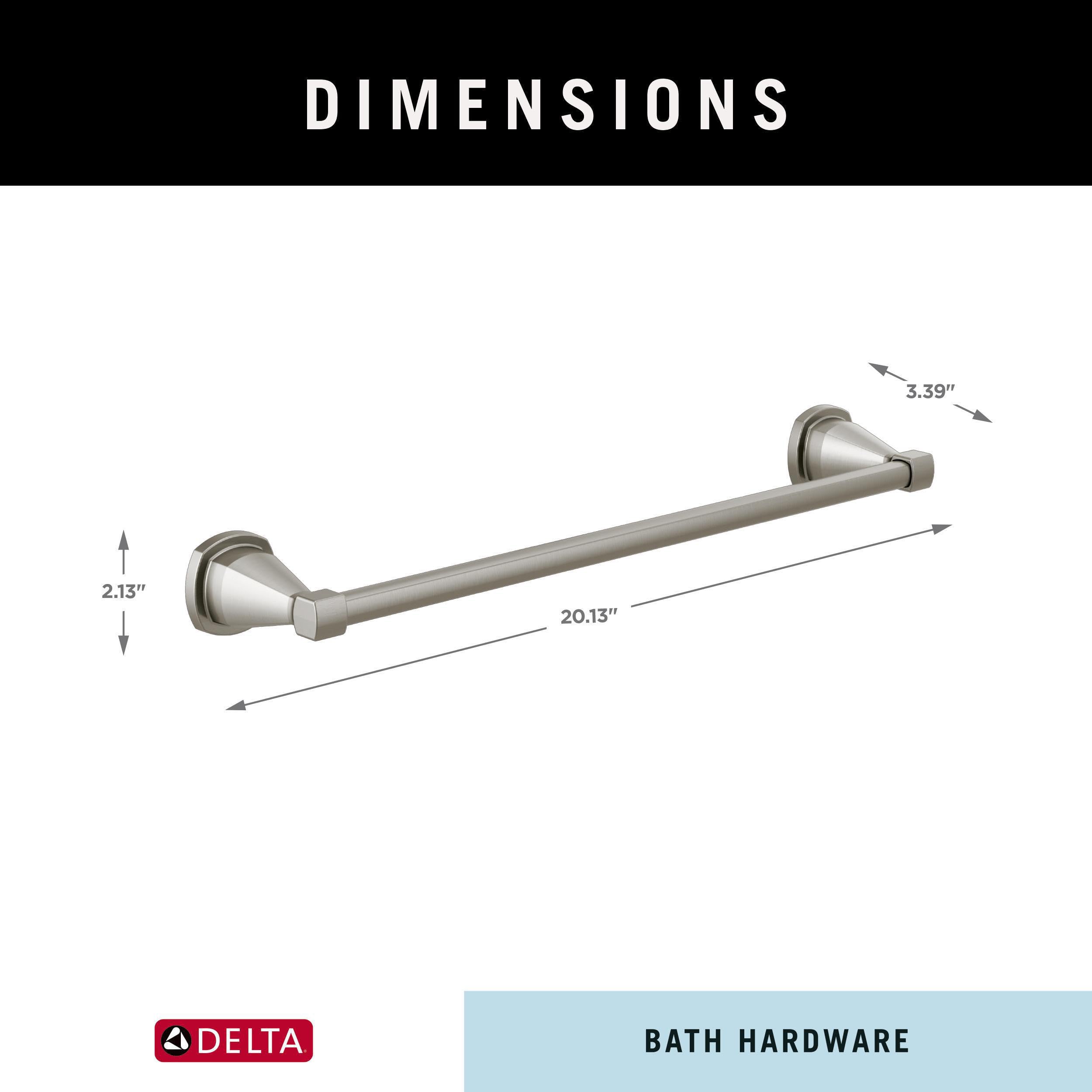 Delta Faucet 77618-Ss Stryke Towel Bar, 18 Inch, Stainless