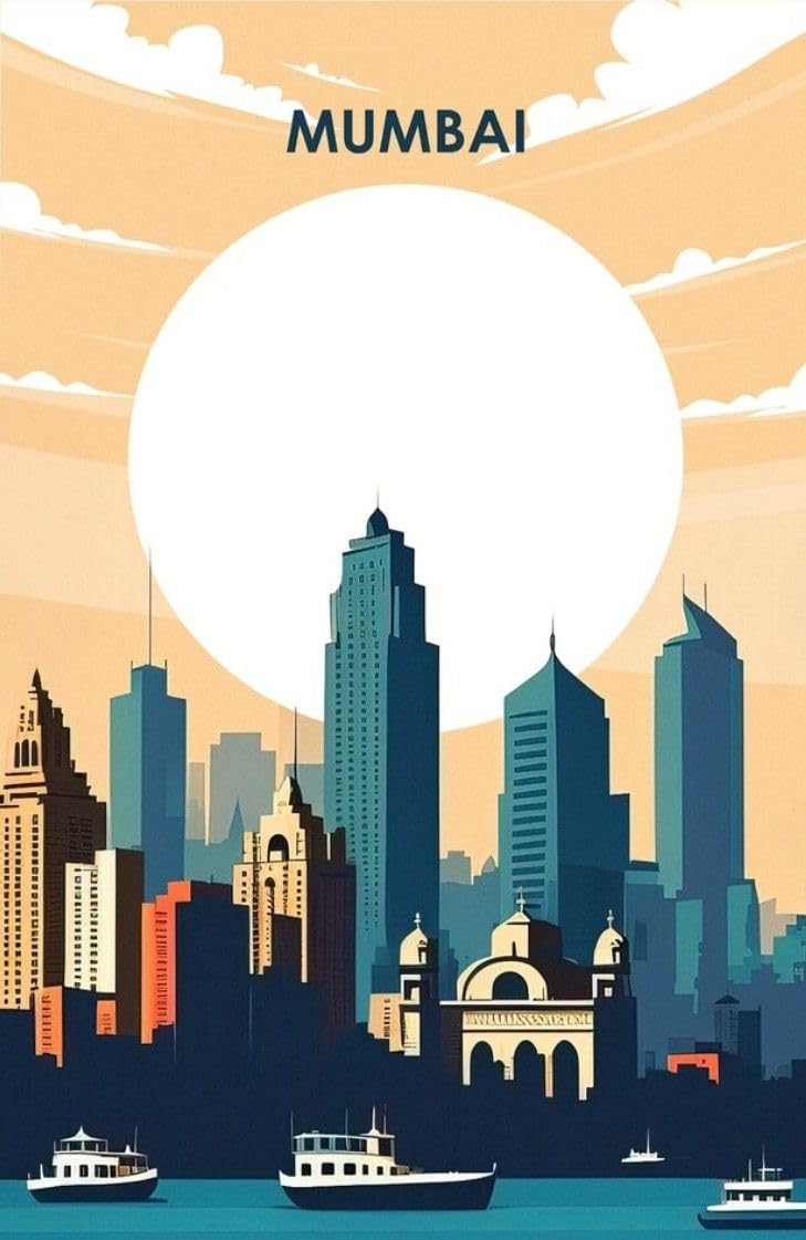 Corona card Technology Wall Art Of Mumbai Architecture City Cultural, Historical and Most Popular Place Posters Set 6 (A4 Size)