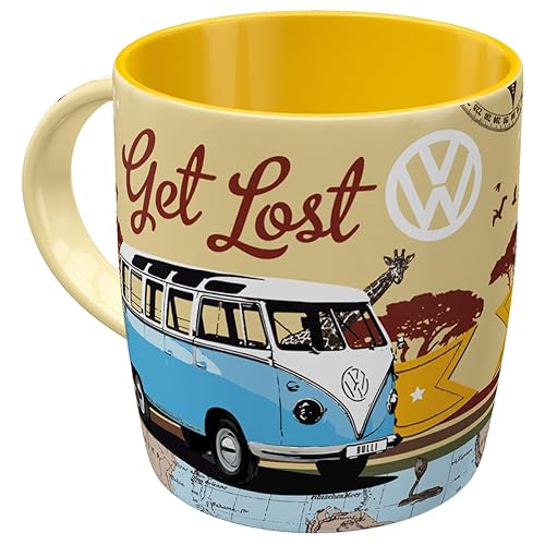 Nostalgic-Art Retro Coffee Mug  Volkswagen Bulli - Let 's Get Lost - VW Bus Gift idea  Ceramic Cup  Funny vintage design with saying  11.2 oz