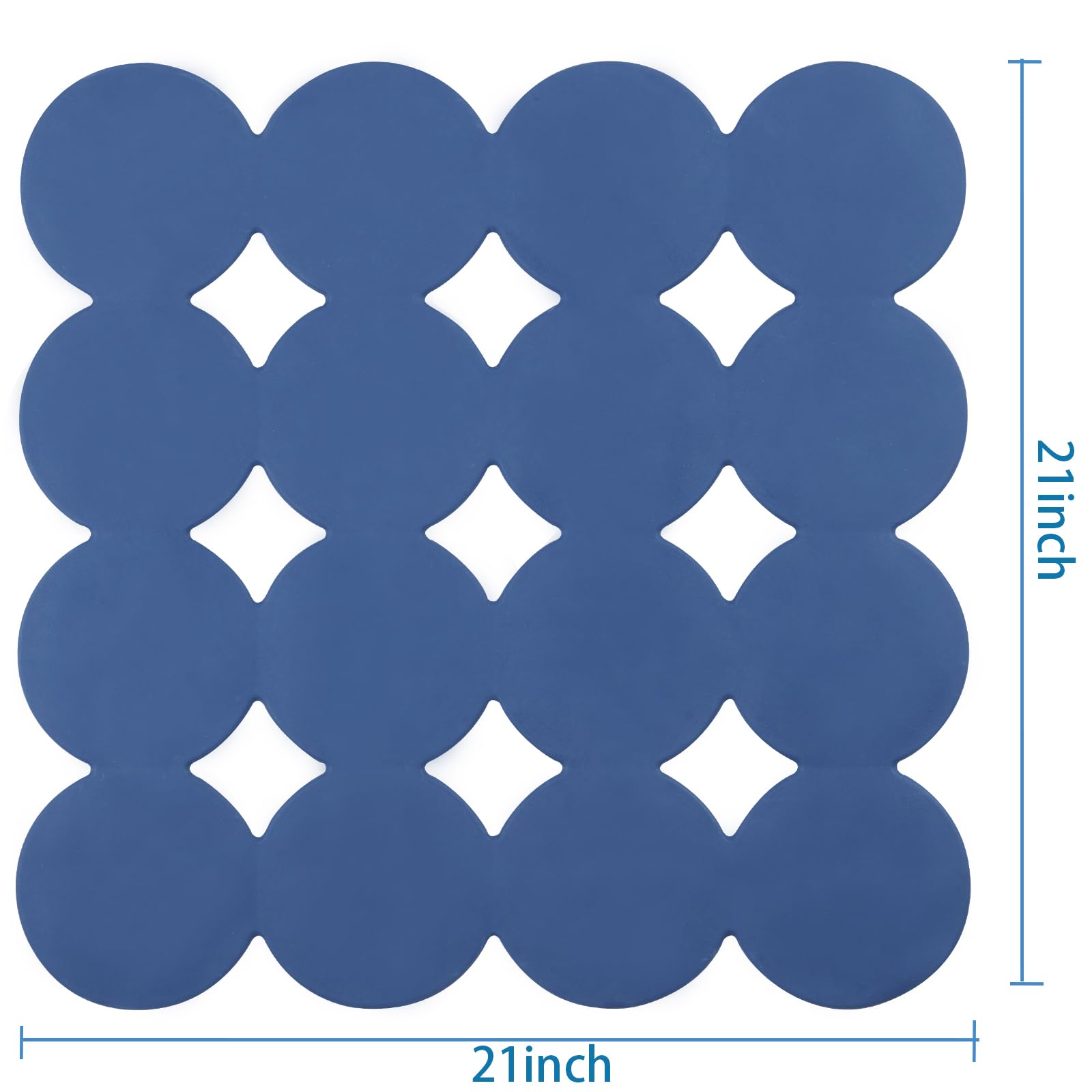 Webos Anti Slip Shower Mat: Natural Rubber Non Slip Bath Mat For Tub With Strong Suction Cups Bathtub & Tub Mats For Elderly And