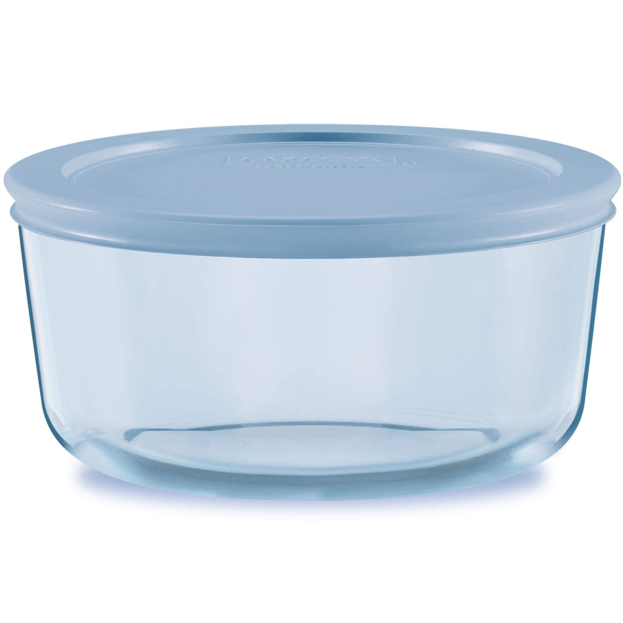 Pyrex Colors Tinted (4 Cup) Medium Round Food Storage Container, Snug Fit Non-Toxic Plastic BPA-Free Lids, Freezer Dishwasher Mi