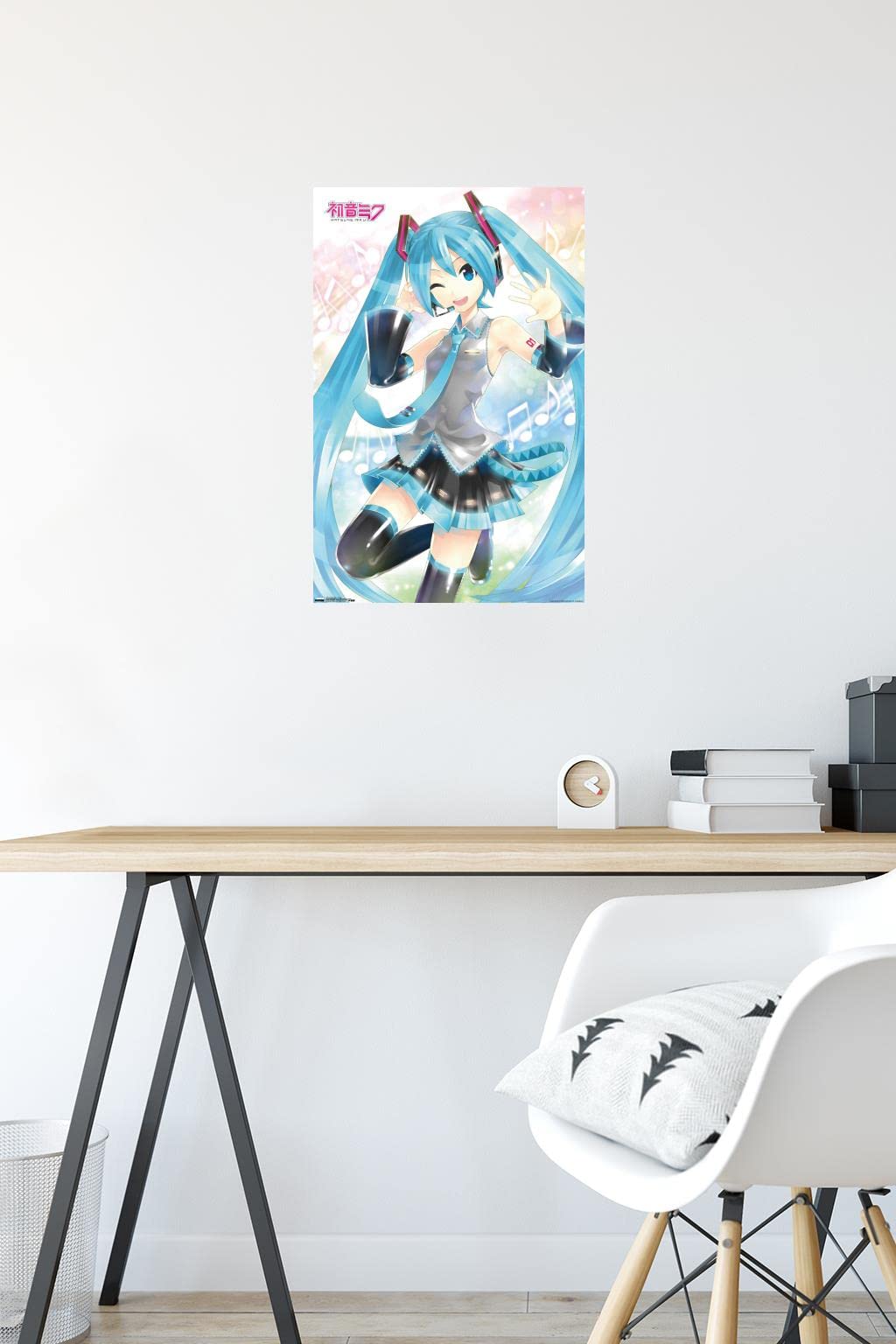 Trends International Hatsune Miku - Waving Wall Poster, 14.725'' X 22.375'', Premium Unframed Version