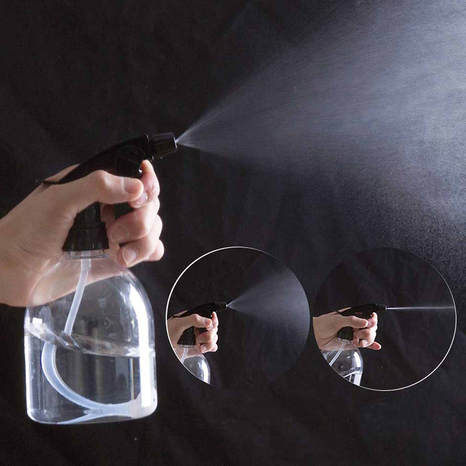 Bekith 12 Pack 8 Oz Empty Plastic Spray Bottle with Black Trigger Sprayers - Adjustable Head Sprayer from Fine to Stream - Refillable Sprayer for Water  Kitchen  Bath  Beauty  Hair  and Cleaning