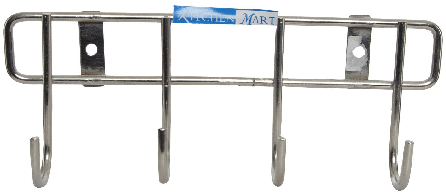 Kitchen Mart Stainless Steel Hook Rail (23 Cm X 4 Cm X 9 Cm, Silver, Pack Of 1)