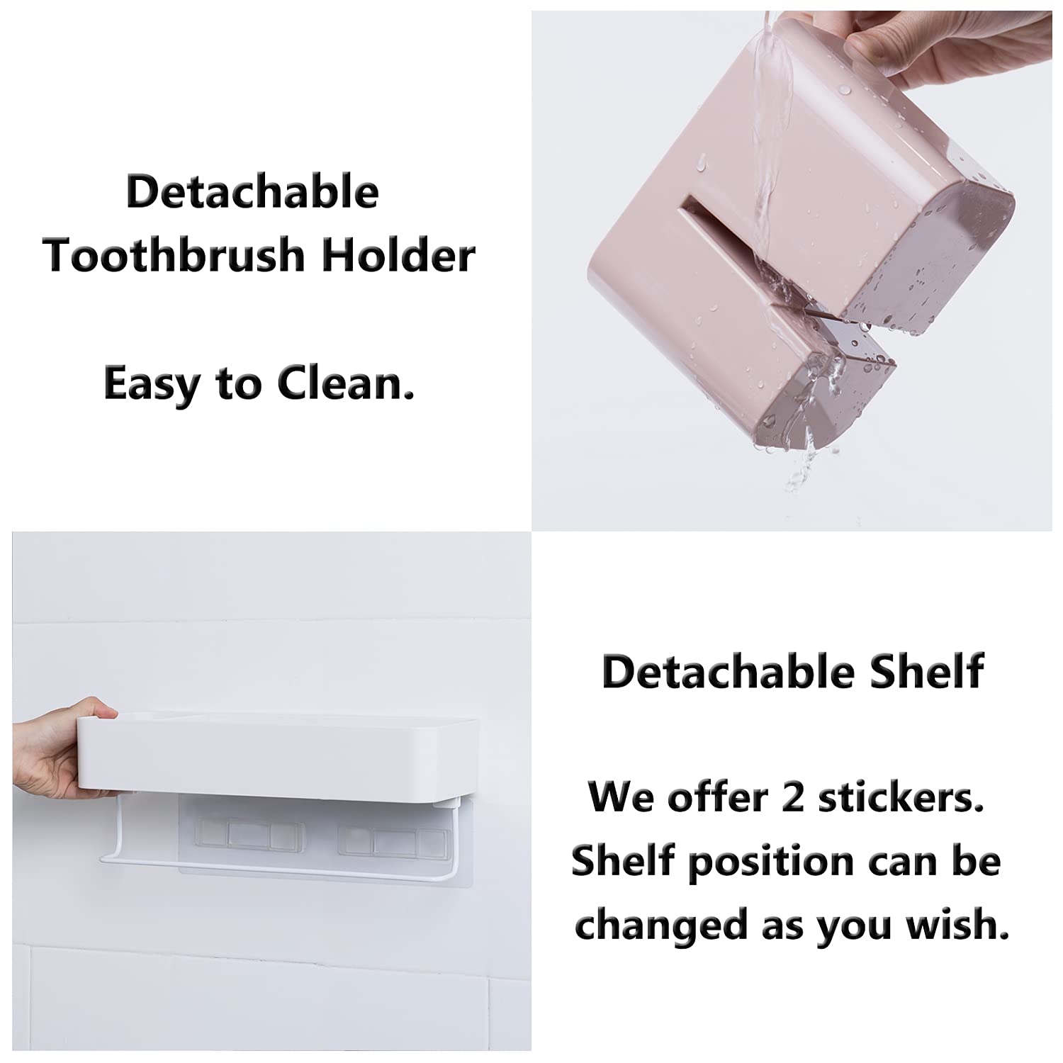Mornite Bathroom Wall Organizer Shelf Storage Adhesive, Small Apartment Restroom Essentials Shower Caddy Suction Green