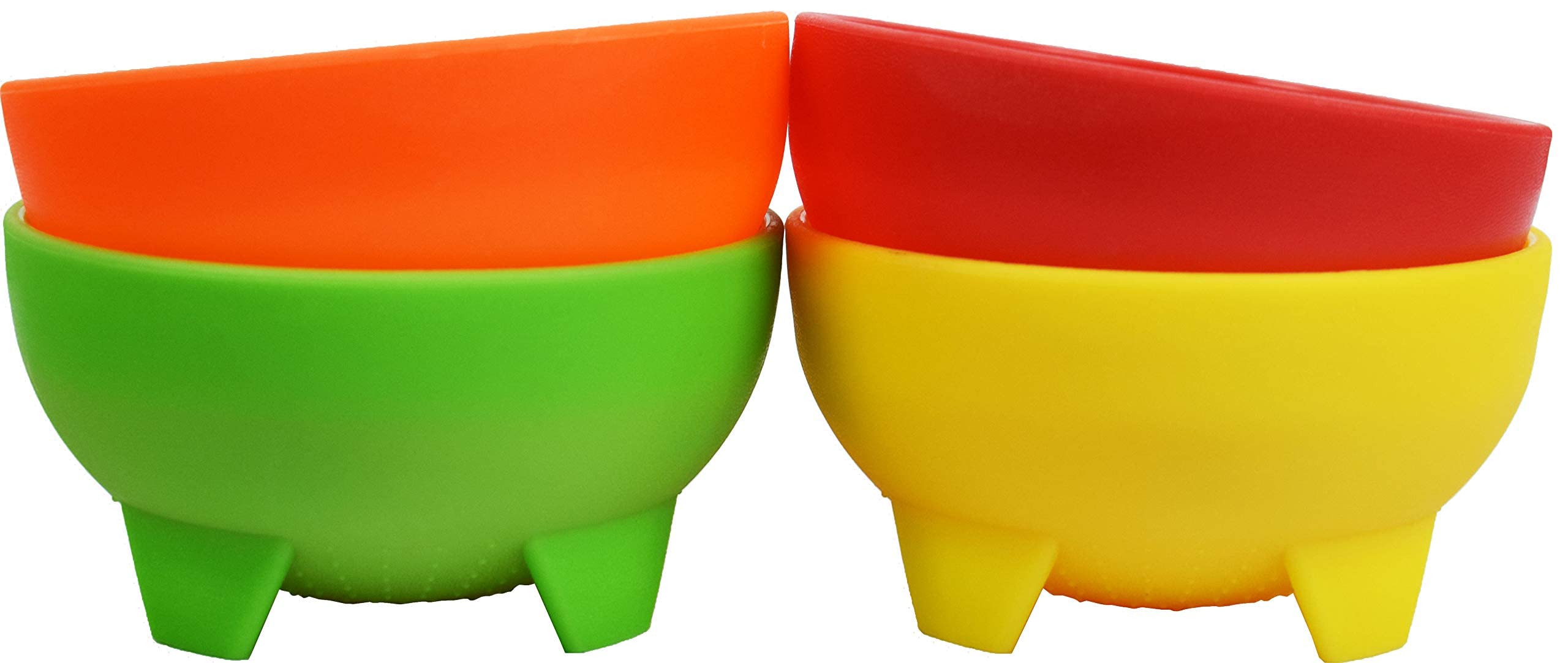 Black Duck Brand Set Of 8 Multi Color 4.5'' Diameter, 12 Oz Salsa Bowls - Serving Bowls - Dipping Bowls