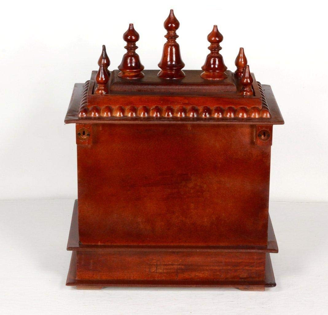 Home And Bazaar Rajasthani Ethnic Handcrafted Wooden Temple/Mandir/Pooja Ghar/Mandapam
