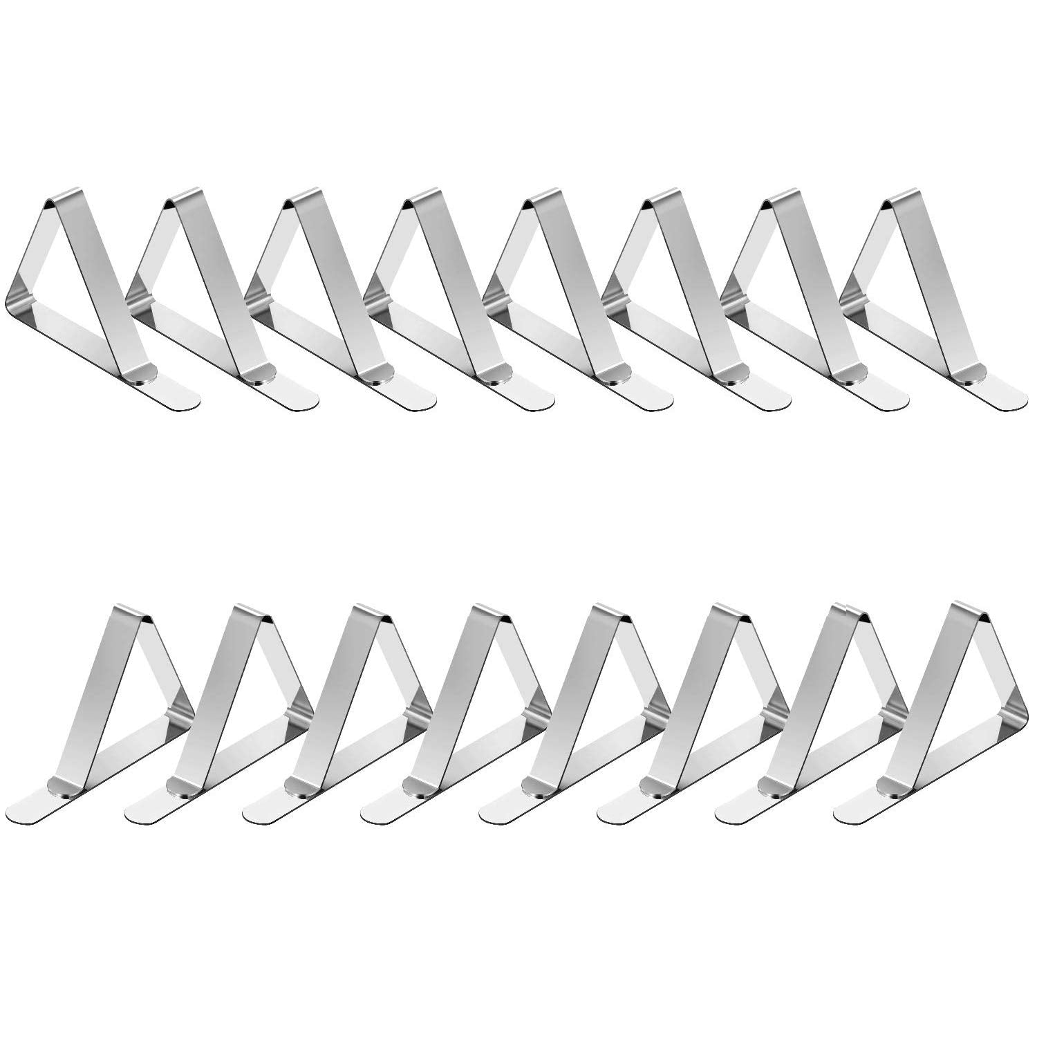 Tripole Tablecloth Clips 16Pack Stainless Steel Table Cover Clamps Skirt Clips For Home Kitchen Restaurant Picnic Tables
