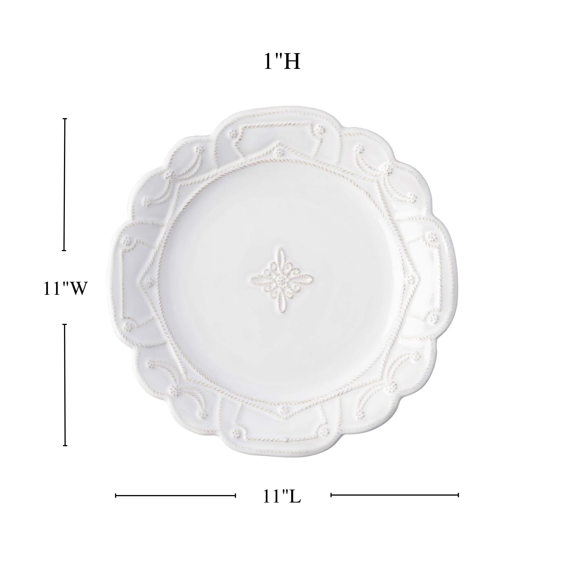 Juliska Jardins Du Monde Whitewash Dinner Plate