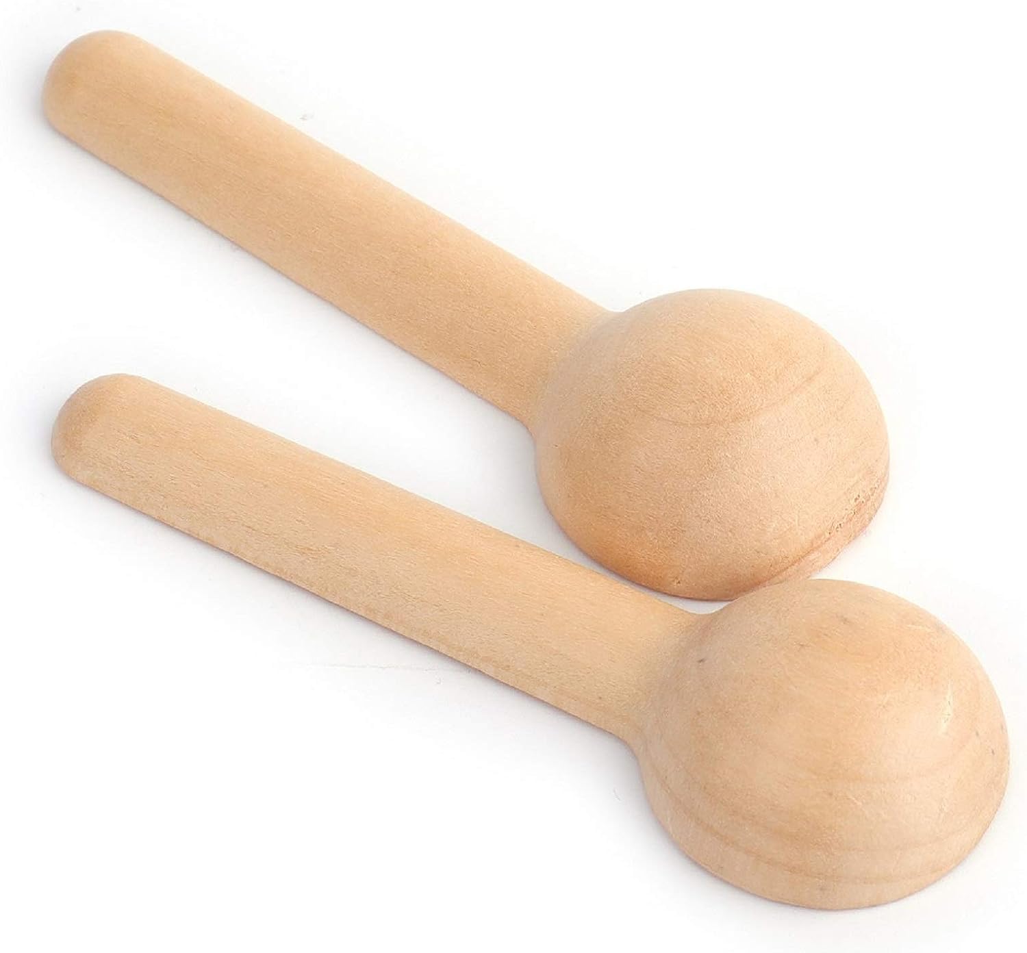 Tebery 60Pcs Mini Wooden Spoons Small Bath Salt Spoon Candy Spoon Baby Spoon For Spice Jars Seasoning Honey Coffee