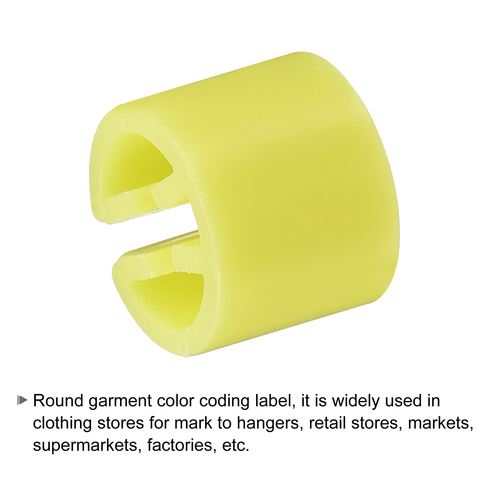 Meccanixity Clothes Hanger Marker Blank Fit 3.5Mm Rod For Garment Color Coding Yellow Count 100
