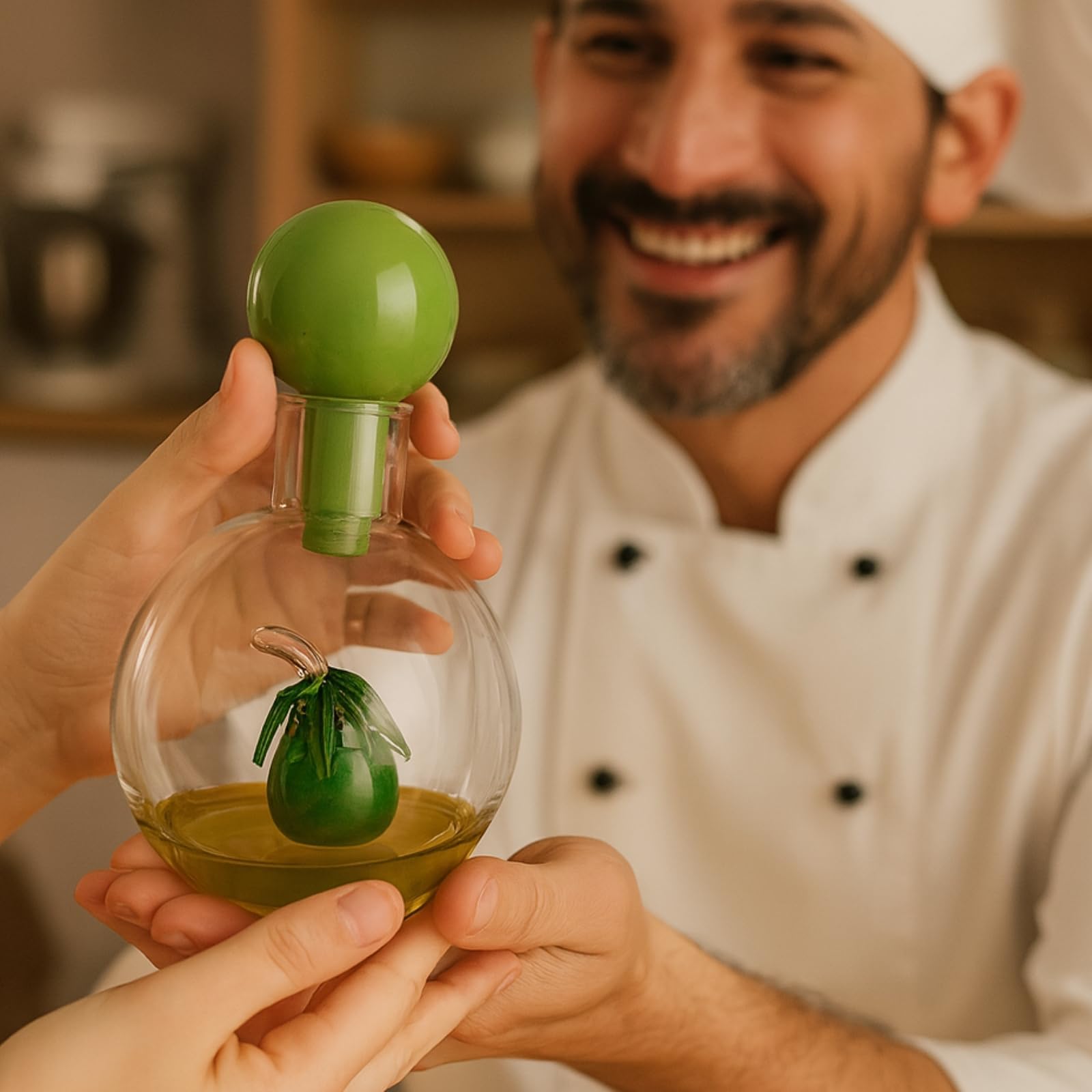 Premium Italian Design Oil Dispenser – 10oz Borosilicate Glass Carafe