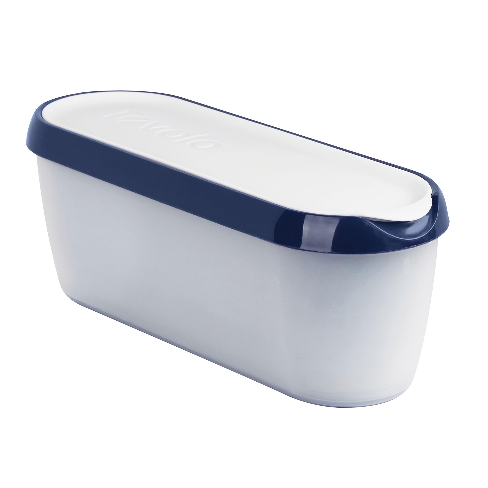 Tovolo Ice Cream Containers for Homemade Ice Cream, Glide-A-Scoop (1.5 Qt, Deep Indigo) - Stackable Ice Cream Storage Containers