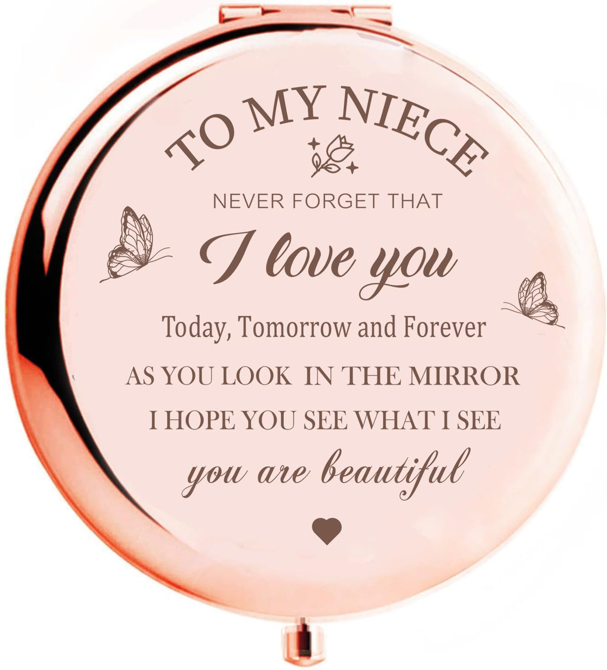 Kgkaimizl Niece Gifts Compact Mirror Gifts For Niece From Aunt, Niece Makeup Compact Mirror, Birthday Gifts For Niece From Aunt