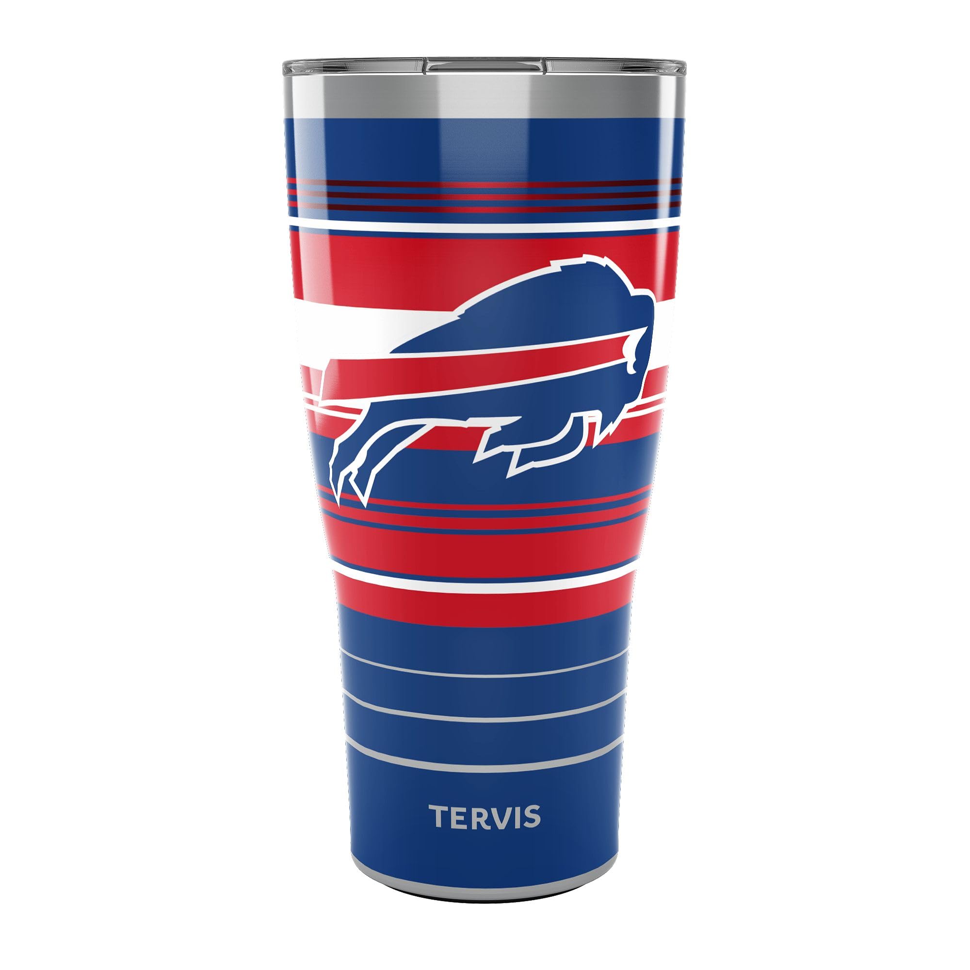 Tervis Traveler NFL Buffalo Bills - Hype Stripes Triple Insulated Tumbler Travel Cup Keeps Drinks Cold & Hot, 30oz, Stainless St