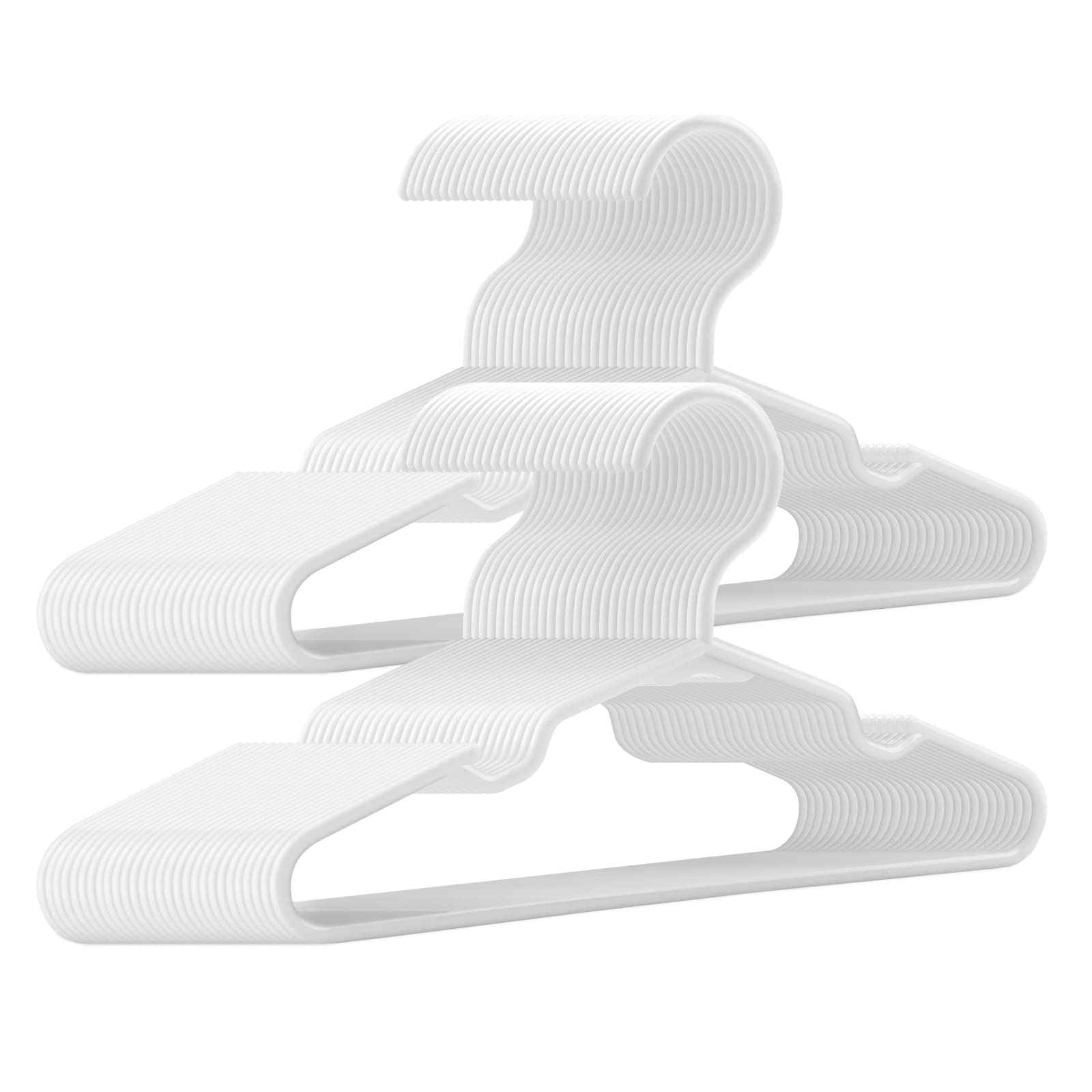 Trusir Kids Hangers 100 Pack - 11. 5 Inch Baby Hangers For Closet - White Hangers For Closet - Toddler Hangers For Clost & Child