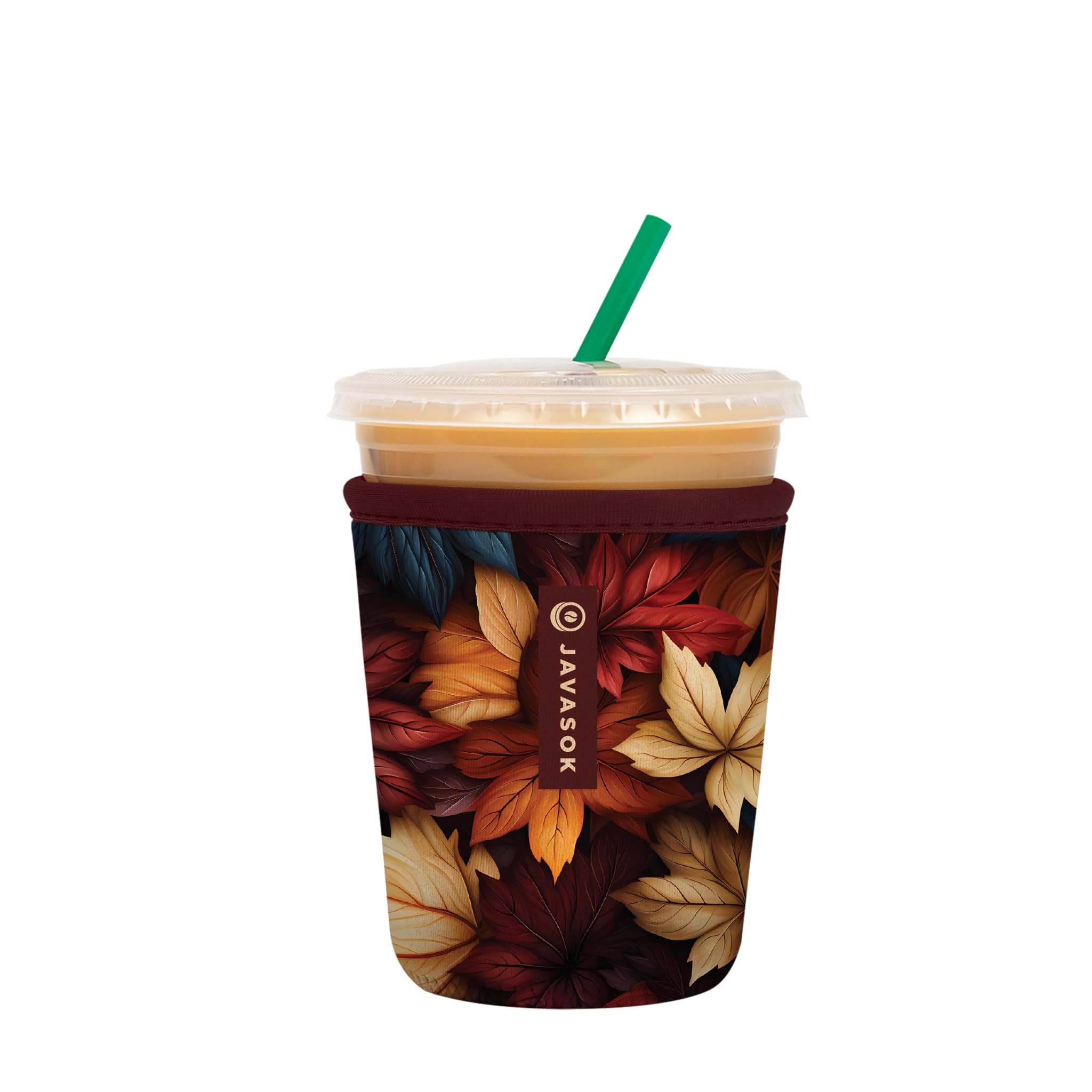 Sok It JavaSok Iced Coffee & Cold Soda Insulated Neoprene Cup Sleeve (Fall Blend, Small: 16-20oz)
