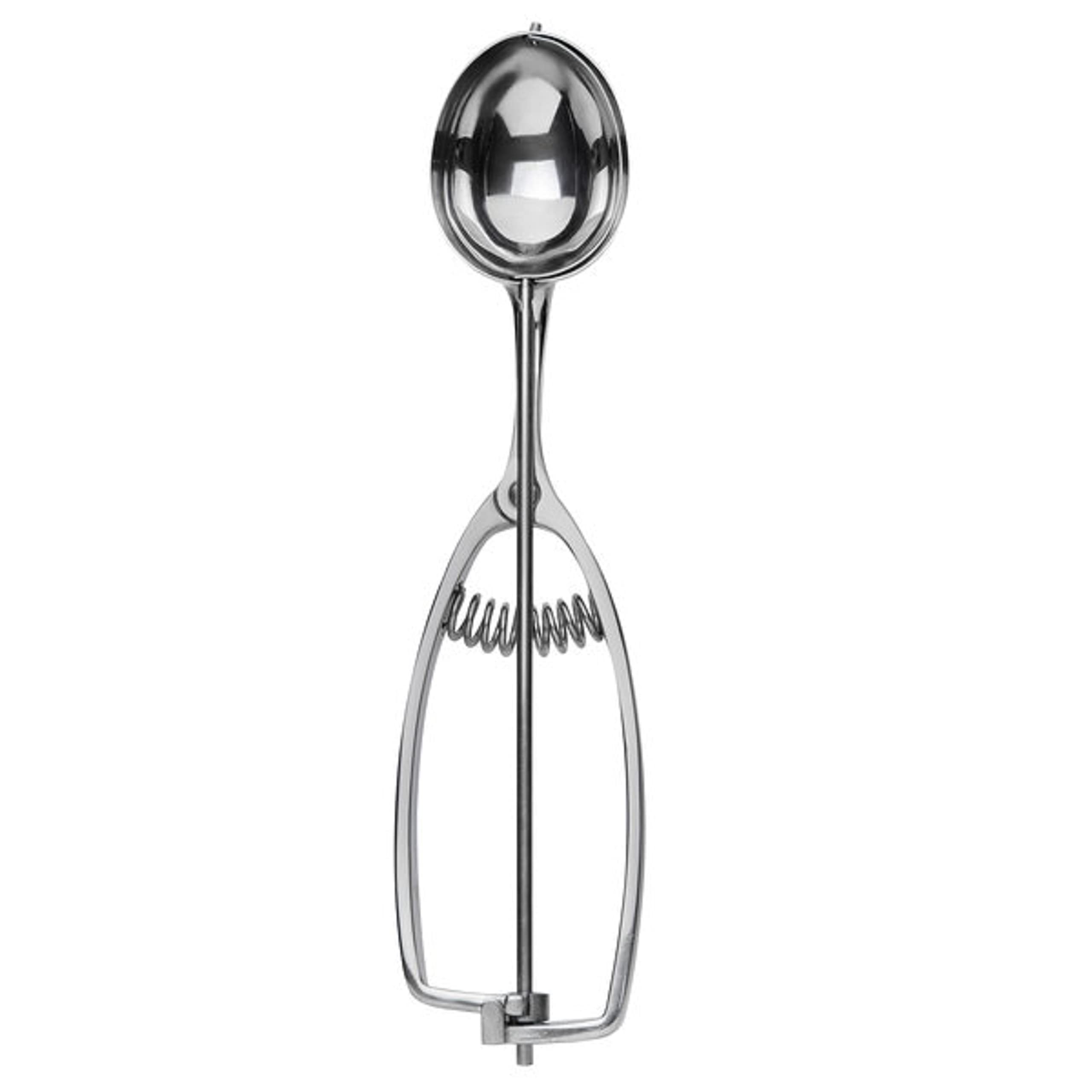 Truecraftware-1-1/2 Oz Oval Portion Scoop Disher With Twin Grip Handle Stainless Steel- Cookie Scooper For Baking Cookie Scoops