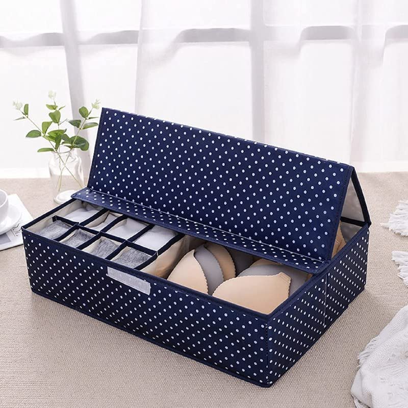 Vidhi Sales Closet Dresser Drawer Storage Box Organizer Bins Containers Divider With Compartments Underwear, Bra, Socks, Wave, T