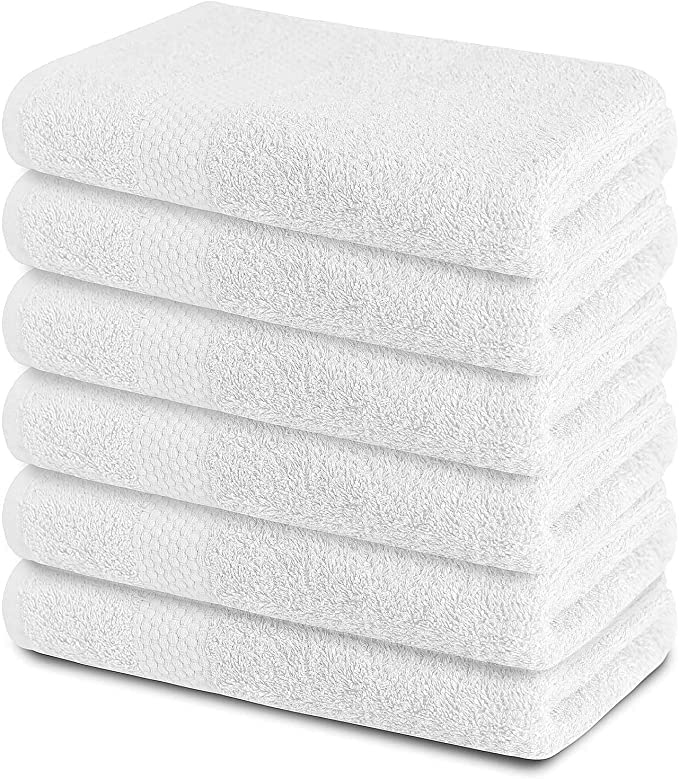 Antonia Offerings Cotton Hand Towels (13 X 20 Inches) Set - Ultra-Soft & Absorbent Wash Basin Wipe Napkins For Bathroom Kitchen 