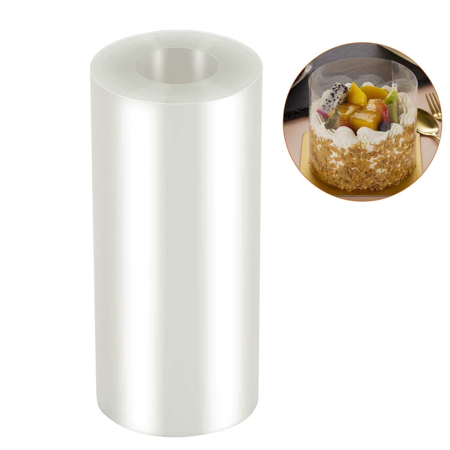 Cake Collars 6.3 X 394Inch,Transparent Cake Rolls, Acetate Sheet, Transparent Chocolate Mousse Collar Baking Surrounding Edge De
