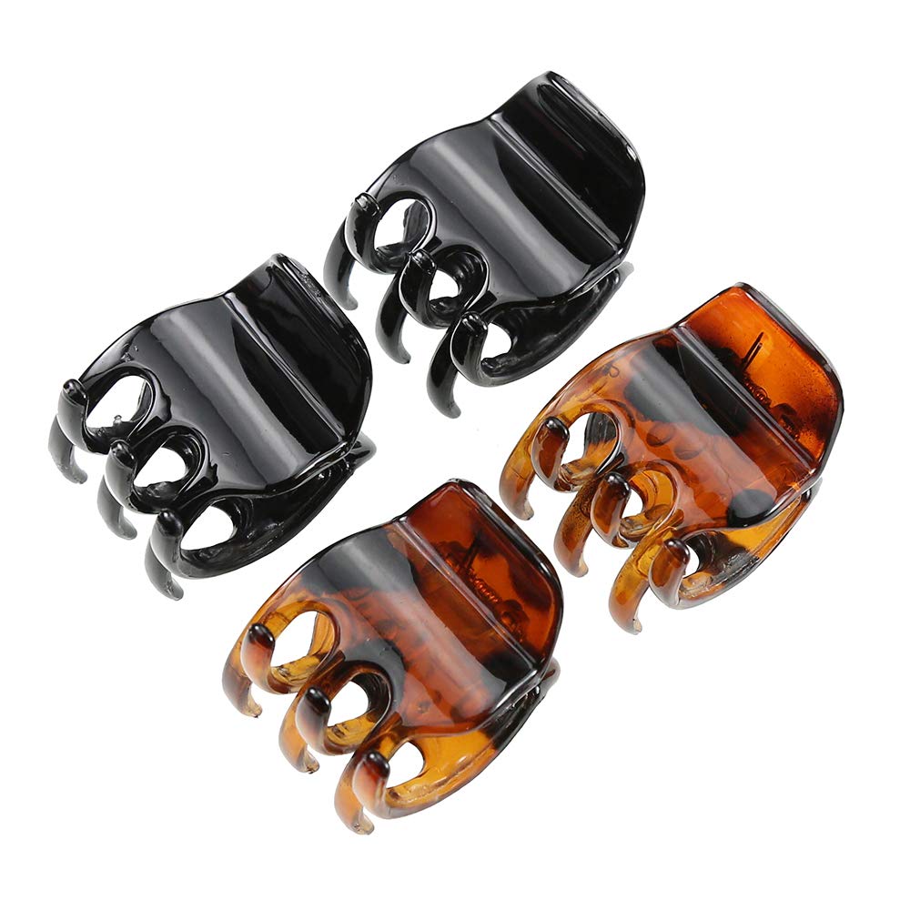 Minihope Womens And Girlss Classics 4 Medium Claw Clips, Great For Easily Pulling Up Your Hair,Pefrect For All Hair Types, Plast