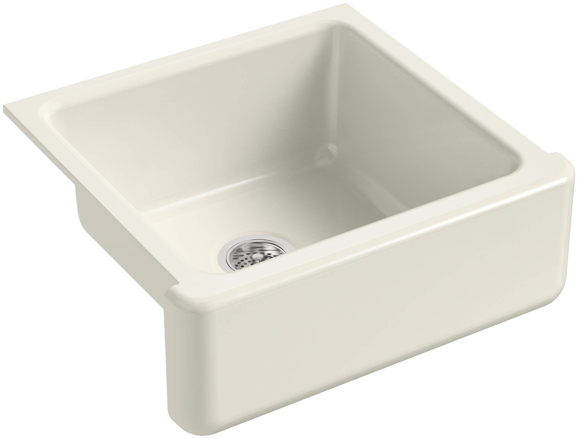 Kohler K-5665-96 Whitehaven Farmhouse Self-Trimming 23-11/16-Inch X 21-9/16-Inch X 9-5/8-Inch Undermount Single-Bowl Kitchen Sin