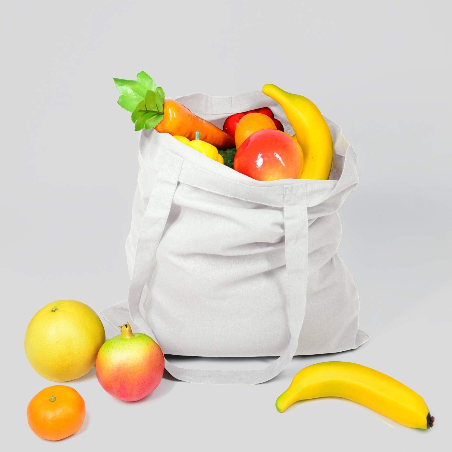 NPBAG 15 Pack 15'' X 16'' White Cotton Tote Bags  Lightweight Blank Bulk Cloth bags with 1pc of PTFE Teflon Sheet