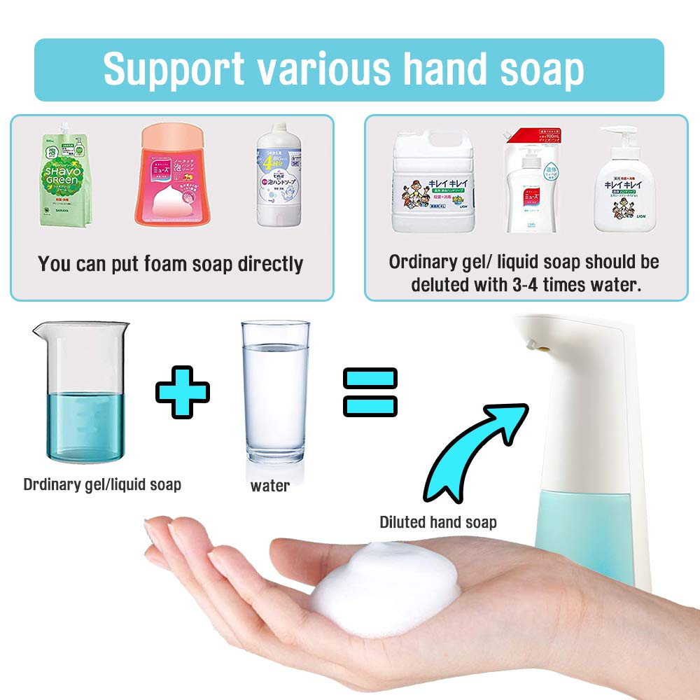 Laopao Soap Dispenser, Automatic Foaming Soap Dispenser Hand Free Countertop Soap Dspensers 240Ml Touchless Soap Pump For Kitche