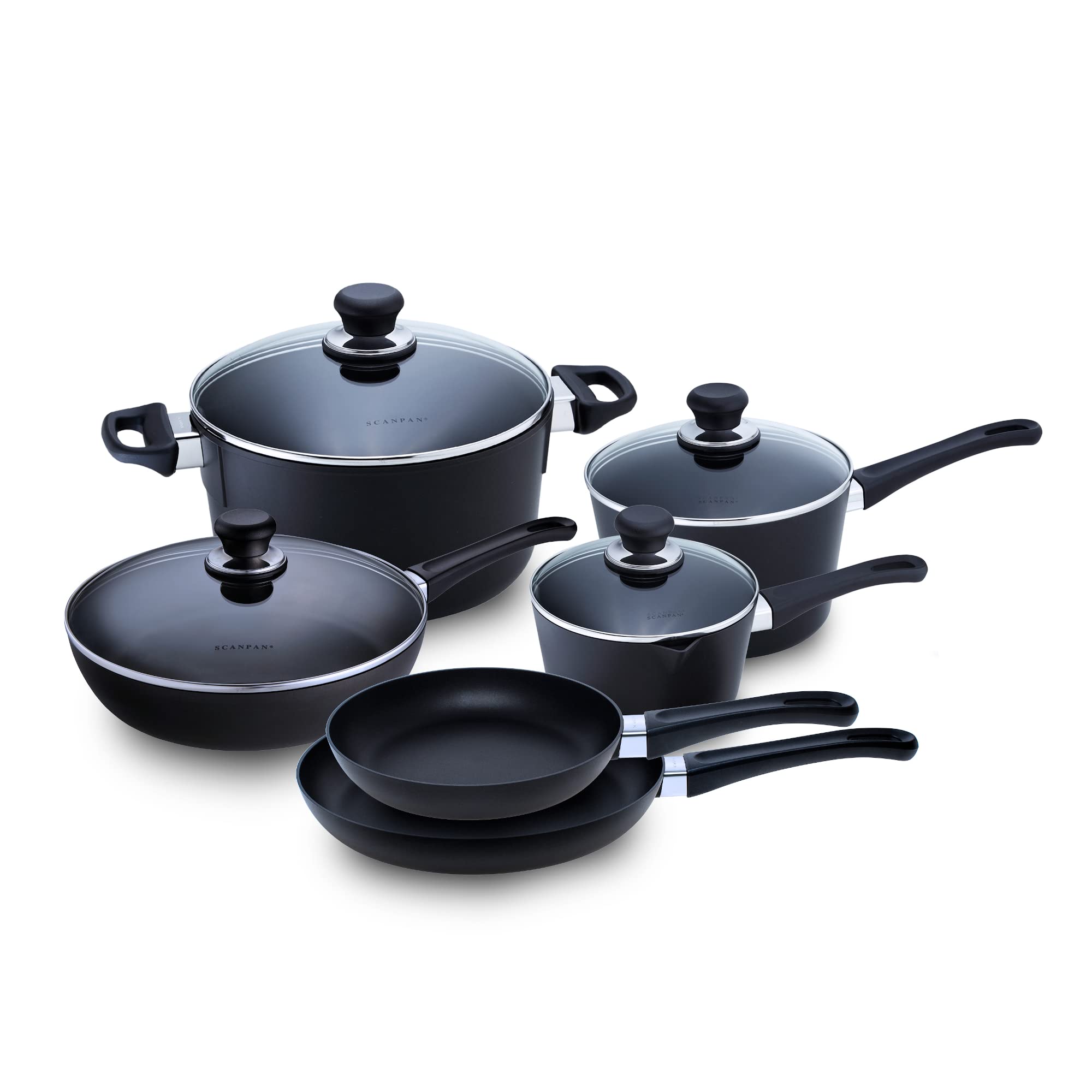 Scanpan Classic Induction 10 Piece Cookware Set,Black